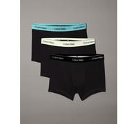 Calvin Klein - Icon Cotton Stretch - Confezione da 3 paia di boxer aderenti neri con fascia in vita nera-Nero 46