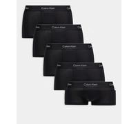 Calvin Klein - Icon - Cotton Stretch - Confezione da 5 boxer aderenti a vita bassa neri con logo-Nero 44