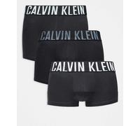 Calvin Klein - Intense Power - Confezione da 3 boxer aderenti neri in cotone con fascia in vita con logo grigio-Multicolore 46