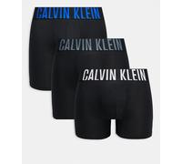 Calvin Klein - Intense Power - Confezione da 3 boxer in microfibra con fascia in vita grigia e blu con logo-Multicolore 54