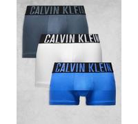 Calvin Klein - Intense Power - Confezione da 3 paia di boxer aderenti in cotone grigio/bianco/blu-Multicolore 54