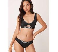 Calvin Klein Donna Slip Bikini con Fascia con Logo, Nero (Black), XL