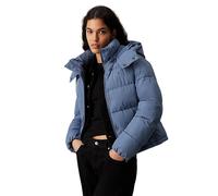 Calvin Klein, ,Jackets ,Donna ,Blu ,M Giacca Blu Senza Tempo con Cappuccio Staccabile