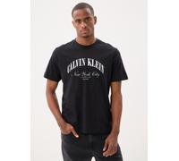 Calvin Klein Jeans - T-shirt nera con grafica-Nero 46