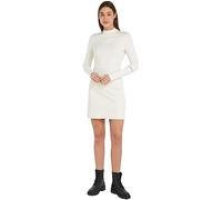 Calvin Klein Jeans Abito Donna Coated Milano A-Line Maniche Lunghe, Bianco (Ivory), S