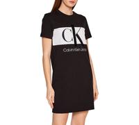 Calvin Klein Jeans abito in jersey con maxi logo nero S