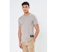 Calvin Klein Jeans - Badge Round Hem Tee Grigio - Abbigliamento S Grigio