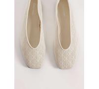 Calvin Klein Jeans - Ballerine in rete color crema con punta squadrata-Bianco 40