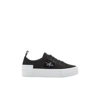Calvin Klein Jeans Bold Vulc Flatf Low T Ml Fad Yw0yw01447 Sneaker vulcanizzate da Donna, Nero Nero Bianco Brillante, 39 EU