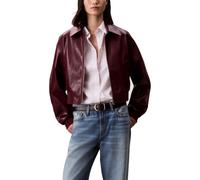 Calvin Klein Jeans Bordeaux Leather Jacket - IT42|M