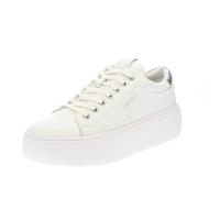 Calvin Klein Jeans Bubble Lace Up - Sneakers Flatform In Pelle Bianco - Taglia 3