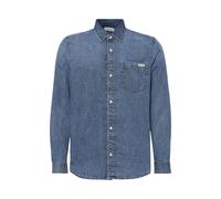Calvin Klein Jeans - Camicia in Cotone Blu con Bottoni - - Shirts - Uomo - Blu - L