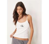 Calvin Klein Jeans - Canotta bianca con spalline sottili-Bianco XXL
