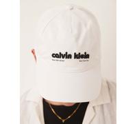 Calvin Klein Jeans - Cappellino bianco con grafica nera-Nero One Size