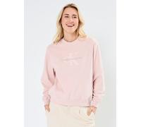 Felpa Calvin Klein Jeans Chenille Monologo Crew rosa donna - M