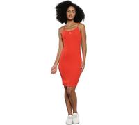 Calvin Klein Jeans Cintura Donna Rib Dress in Pelle, Rosso (Fiery Red), M