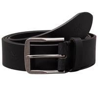 Calvin Klein Jeans Cintura Uomo Classic Flat Lthr Belt 35Mm Aop in Pelle, Nero (Allover Print), 130 cm
