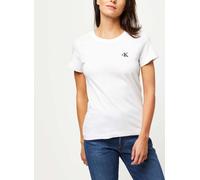 Calvin Klein Jeans - CK Embroidery Slim Tee Bianco - Abbigliamento L Bianco