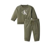 Calvin Klein Jeans completo in felpa unisex verde 74cm