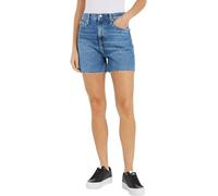 Calvin Klein Jeans Donna Pantaloncini in Jeans Mom Fit Vita Alta, Blu (Denim Medium), 25W