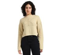 Calvin Klein Jeans Donna Pullover Logo Regular Sweater Pullover in Maglia, Beige (Pale Khaki), S
