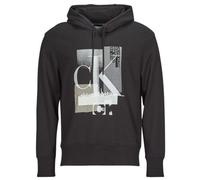 Calvin Klein Jeans Felpa CONNECTED LAYER LANDSCAPE HOODIE in Nero EU S