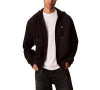 Calvin Klein Jeans - Felpa da Uomo con Cappuccio e Zip Terry Monogram, Nero Taglia M Codice LV04RD240GUB1 Nero