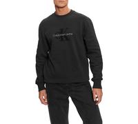 Felpa Calvin Klein Jeans Chenille Monologo Crew nero puro - S