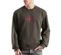 Calvin Klein Jeans felpa uomo con logo verde militare