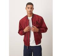 Calvin Klein Jeans - Giacca bomber in raso bordeaux-Rosso 54