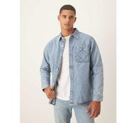 Calvin Klein Jeans - Giacca in denim anni '90 lavaggio stone wash con logo sulla tasca-Neutro 50