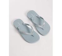 Calvin Klein Flip Flop TPU Metallic Hw0hw02956, Infradito Donna, Grey (Abyss), 39 EU