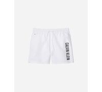 Calvin Klein Uomo Pantaloncino da Bagno Medium Drawstring con Coulisse, Bianco (Classic White), XL