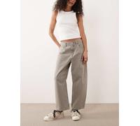 Calvin Klein Jeans - Jeans corti a cilindro grigi-Grigio W27