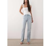 Calvin Klein Jeans - Jeans dritti a vita alta lavaggio blu chiaro W28 L30