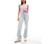 Calvin Klein Jeans - Jeans dritti a vita alta lavaggio chiaro-Blu W31 L32