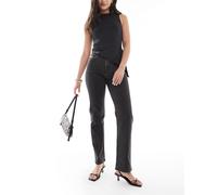 Calvin Klein Jeans - Jeans dritti a vita alta neri-Nero W31 L32