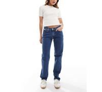 Calvin Klein Jeans - Jeans dritti a vita bassa lavaggio medio-Blu W32 L32