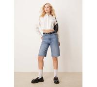 Calvin Klein Jeans - Jorts stile bermuda taglio lungo lavaggio chiaro-Blu W34