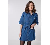 Calvin Klein Jeans - Linen Boxy Belted Sh J20J225169 Blu - Abbigliamento S Blu