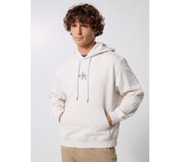 Calvin Klein LS EU 350TERRY Micro MONOLOGO Ho LV04RD243G67U004 Felpe, Bianco, L