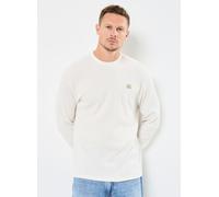 Calvin Klein Jeans - Ls Waffle Badge Crew LV040EM217 Bianco - Abbigliamento L Bianco