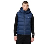 Calvin Klein Jeans LV04RD531G Gilet da uomo, in nylon, con cappuccio e cerniera, blu (inchiostro), L, Blu (inchiostro), L