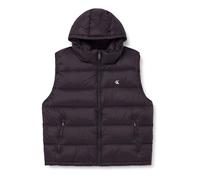 Calvin Klein Jeans LV04RD531G Gilet da uomo, in nylon, con cappuccio e cerniera, nero (nero), L, Nero (Black), L