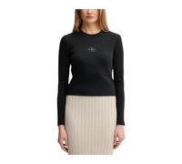 Calvin Klein Jeans - Maglieria a Maniche Lunghe con Stampa e Girocollo - - Tops - Donna - Nero - S