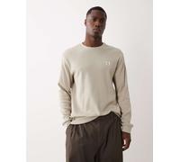 Calvin Klein Jeans - Maglietta a maniche lunghe blu navy a nido d'ape con stemma-Verde 46