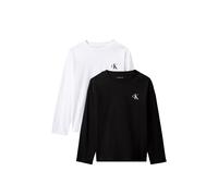 Calvin Klein Jeans Maglietta nero / bianco Bambini - Bimbo - Ragazzo (taglie 140-176) - Abbigliamento - Maglie e camicie - Maglie a maniche lunghe Calvin Klein Jeans 170-176