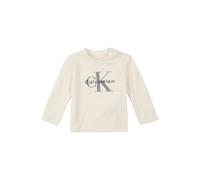 Calvin Klein Jeans Maglietta 'Newborn Long Sleeve Logo' beige / nero / bianco Bambini - Bimba - Bambina (taglie 92-140) - PROMO - Maglie e top - Maglie a maniche lunghe Calvin Klein Jeans 68