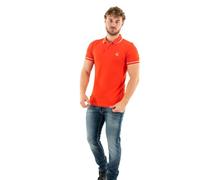 Calvin Klein Jeans Maglietta Polo Maniche Corte Uomo Slim Fit, Rosso (Fiery Red), XXL