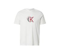 Calvin Klein SS 30S Whsl Ckj 2Tone CK Graphic Lv14Re829G Magliette grafiche, White (White Greige), XXL Adulto